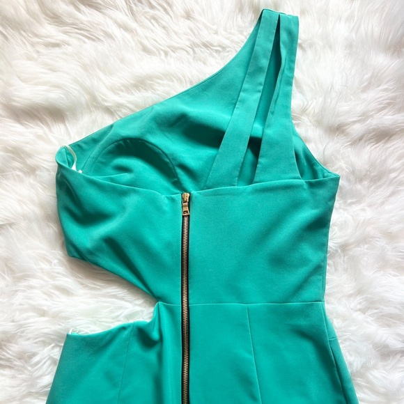 New! MARIA BIANCA “Cameron” One-Shoulder Cut-Out Side Slit Maxi Dress - Picture 9 of 10